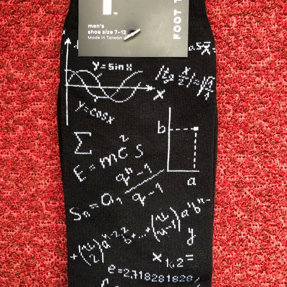 Men's Math Equation Socks Science ModCloth Hot Topic - Picture 3 of 5